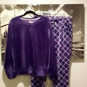 NWT! Muk Luks Women's Large Velour Pajama Set